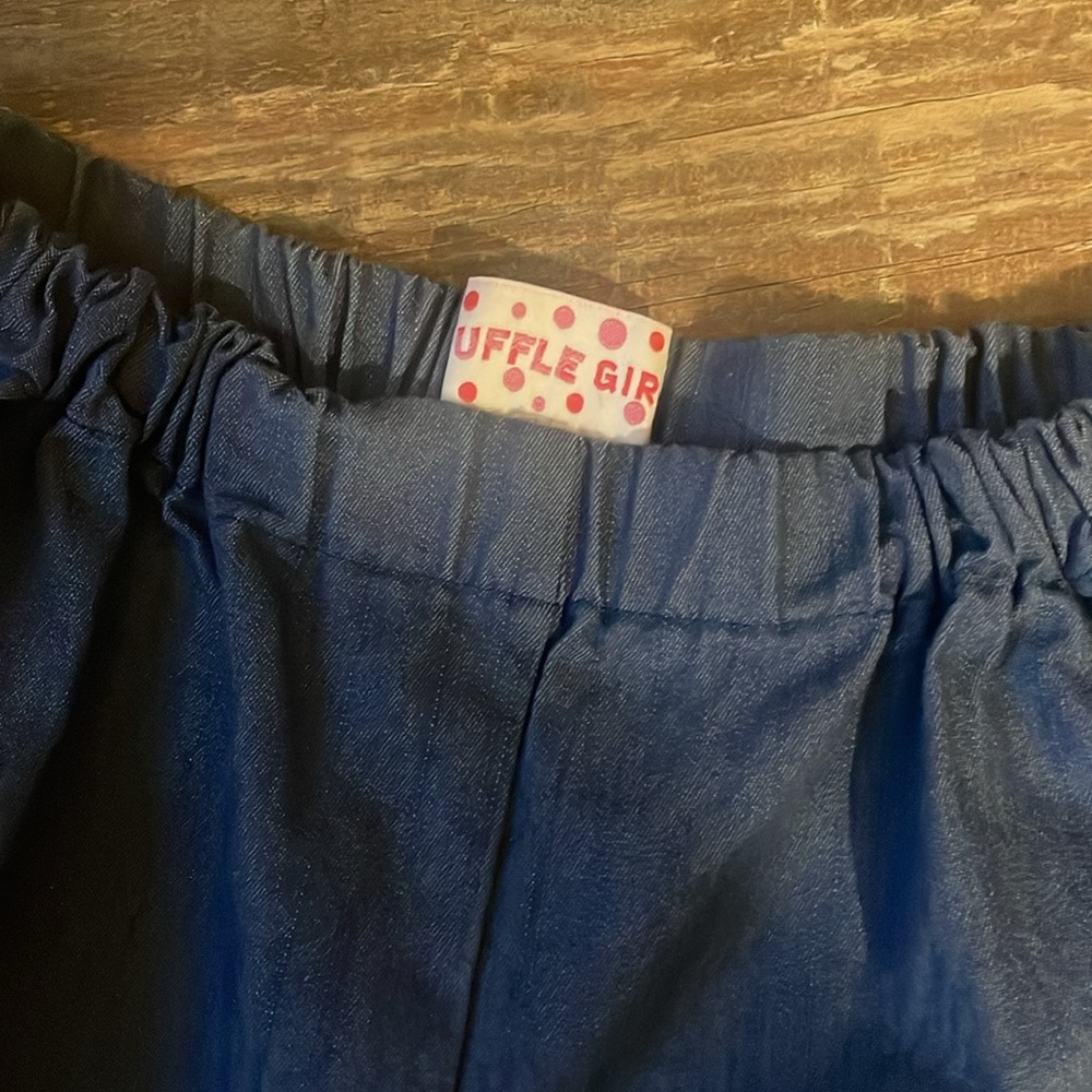 Blue Ruffled women’s pants - Picture 3 of 9